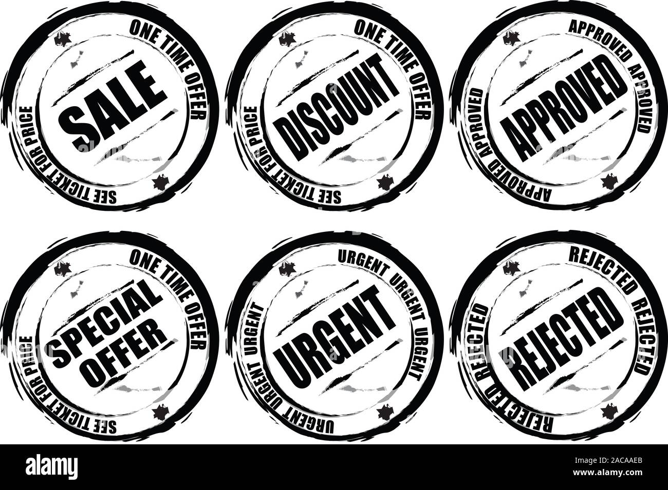 Francobolli usurato Foto Stock