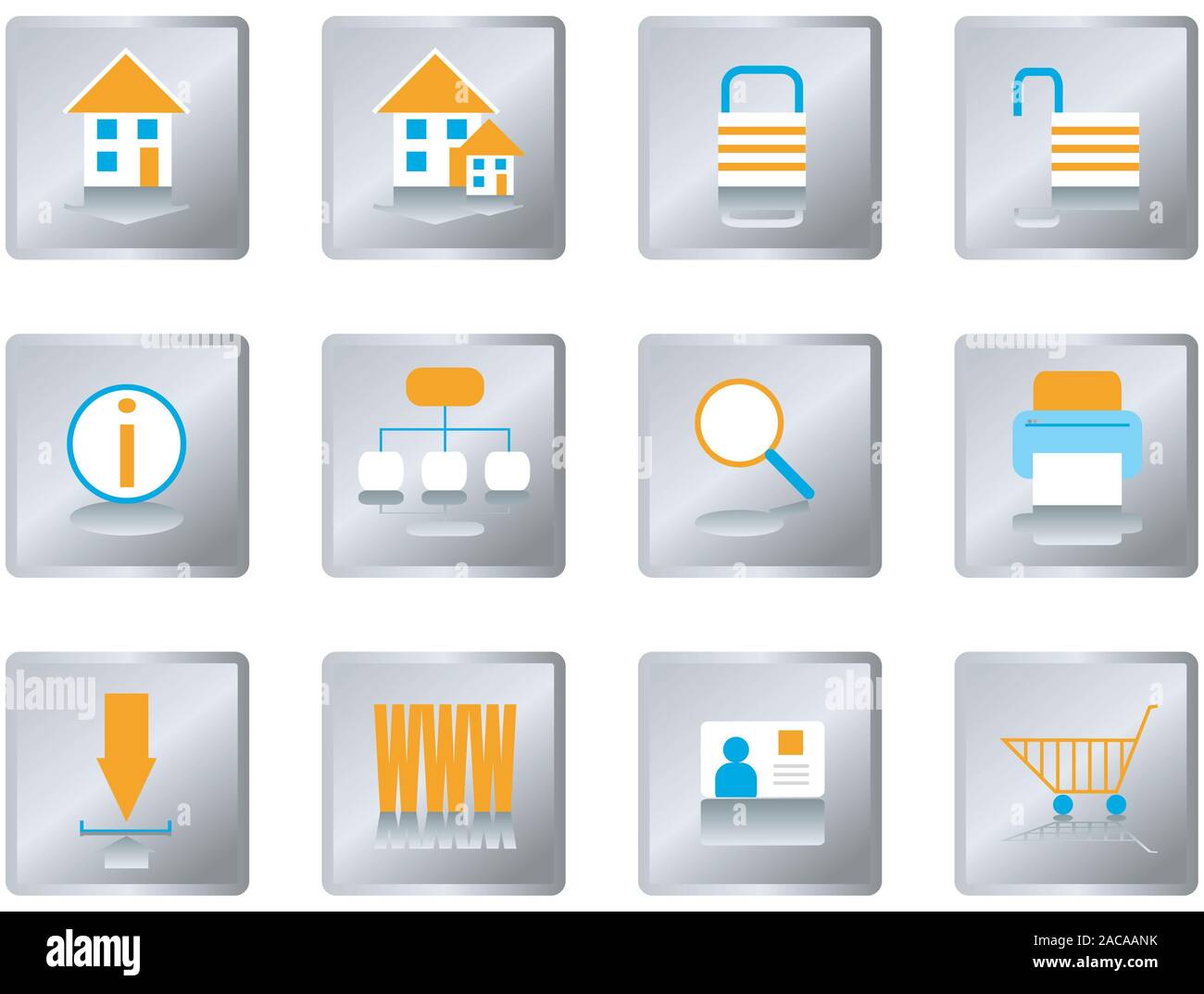 Pulsanti technoberry web Foto Stock