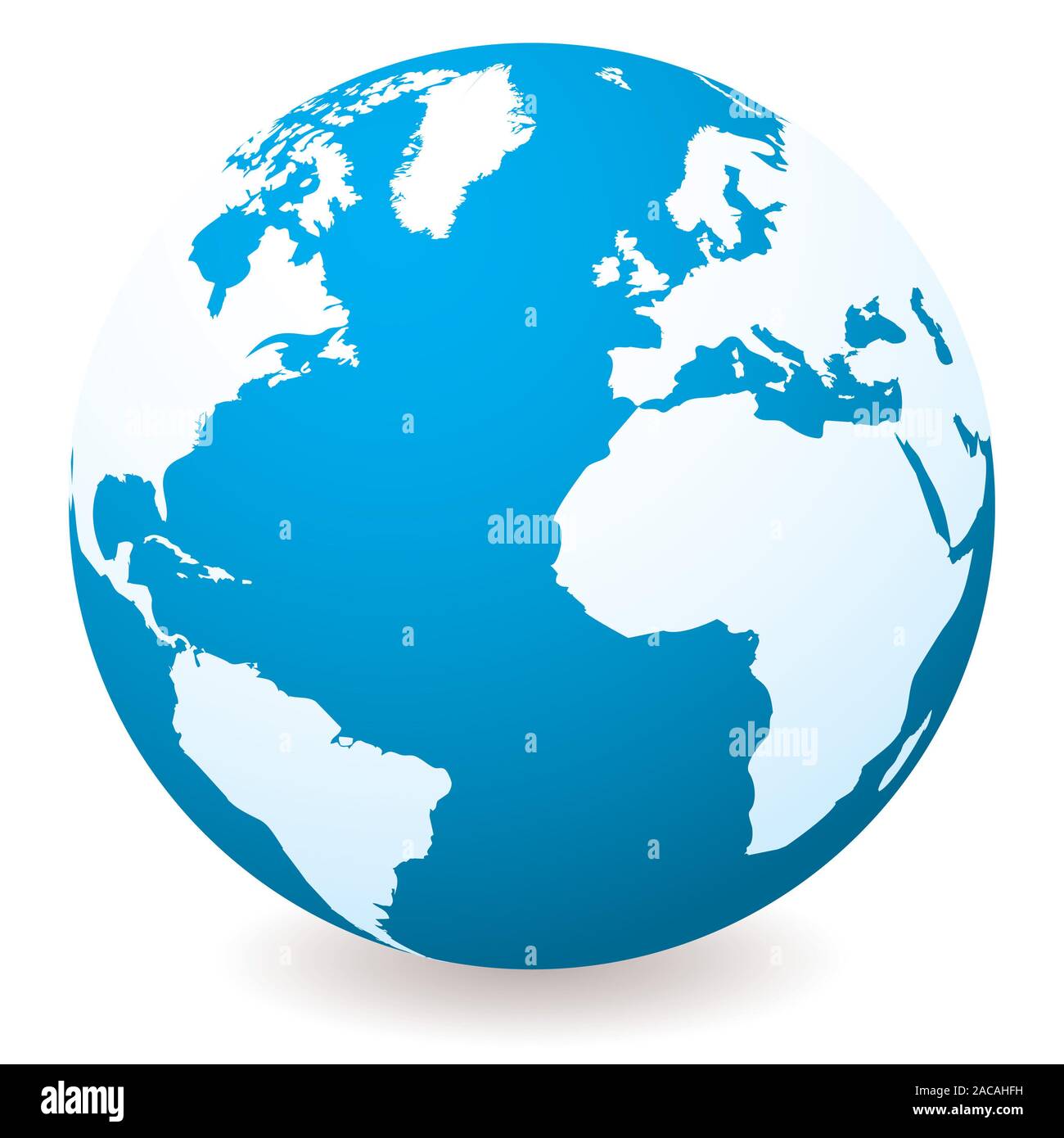 Luce blu scuro globe Foto Stock