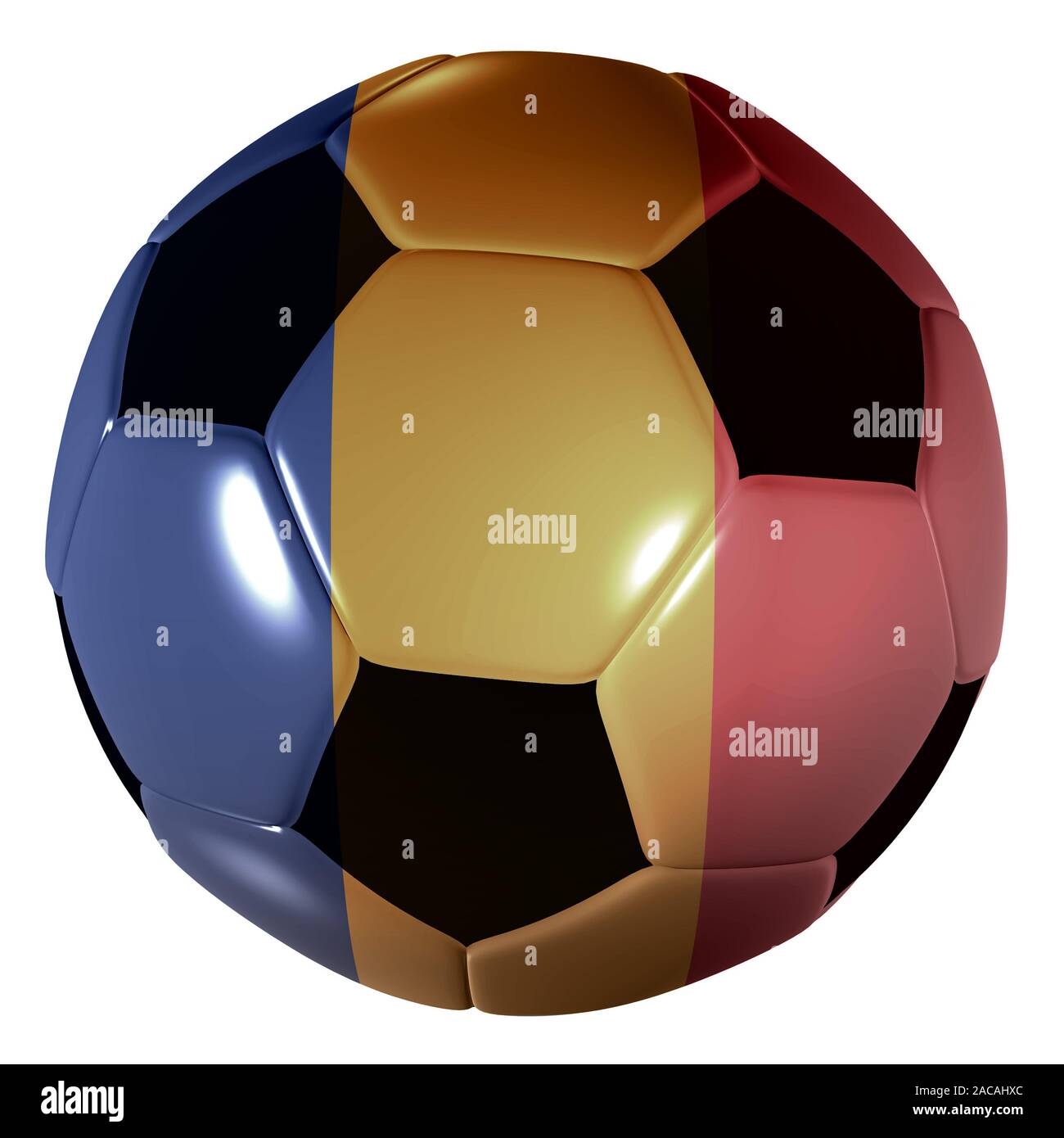 Calcio bandiera rumena Foto Stock