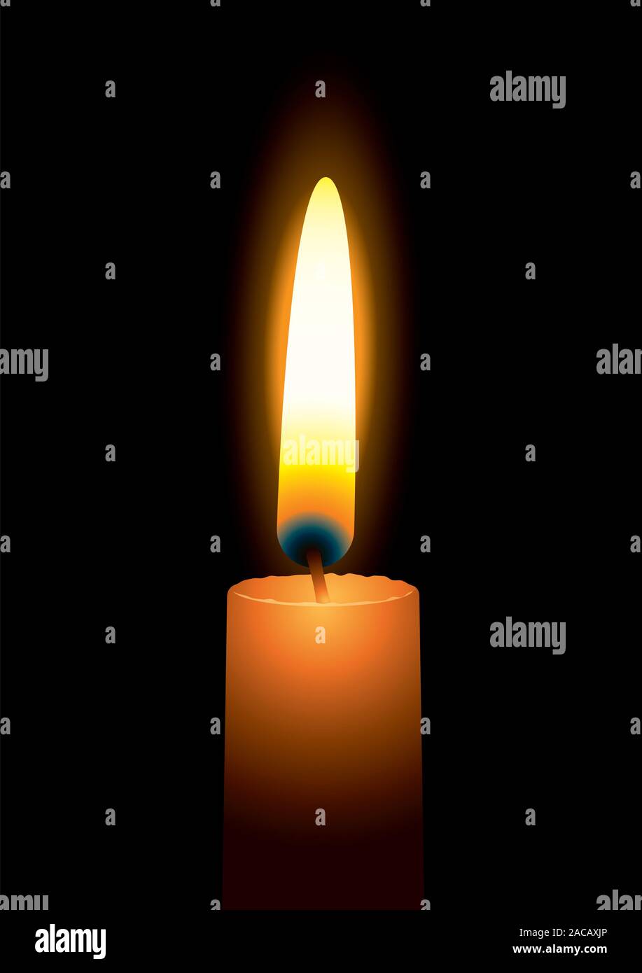 Luminosa candela Foto Stock