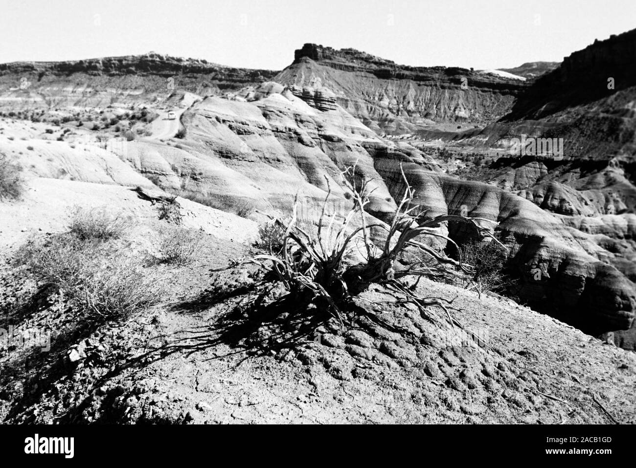 Unterwegs im Grenzgebiet Utah-Arizona, 1960er. Roadtrip attorno alla linea di confine Utah-Arizona, 1960s. Foto Stock