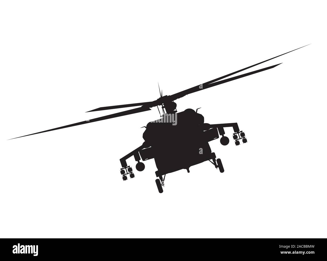 Elicottero silhouette dettagliata. EPS vettoriali 10 Illustrazione Vettoriale