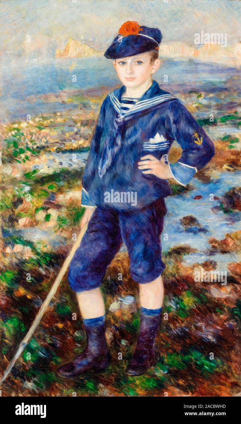Pierre Auguste Renoir, Sailor Boy, (Ritratto di Robert Nunès), ritratto dipinto, 1883 Foto Stock Pierre Auguste Renoir, Sailor Boy, (Ritratto di Robert Nunès), ritratto dipinto, 1883 Foto Stock