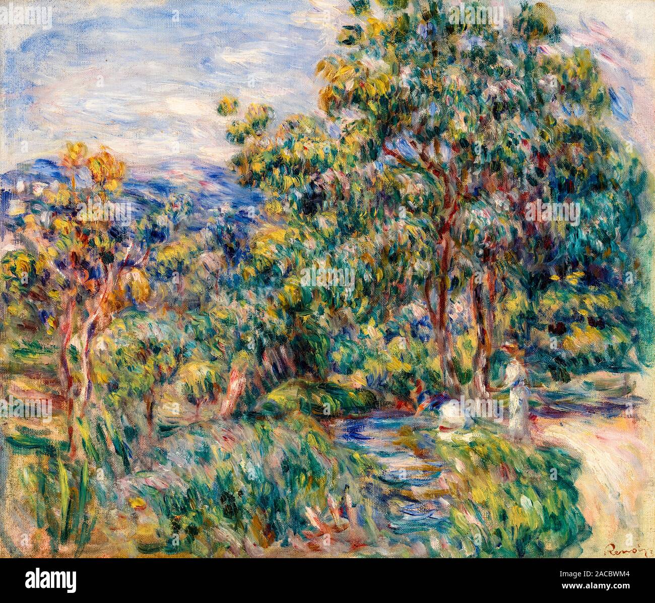 Pierre Auguste Renoir, Le Béal, la pittura di paesaggio, circa 1912 Foto Stock
