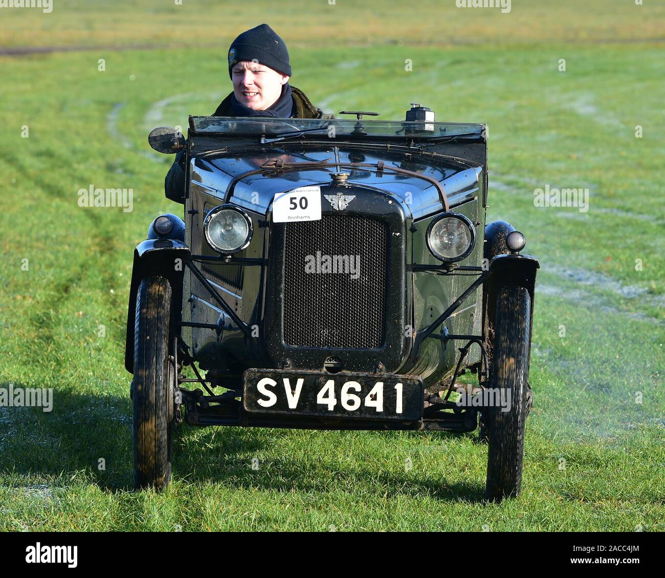 Andrew Baker, Austin 7, VSCC, inverno di prove di guida, Bicester patrimonio, Bicester, Oxfordshire, Inghilterra, sabato 30 novembre 2019,automobili, concorrenza, Foto Stock