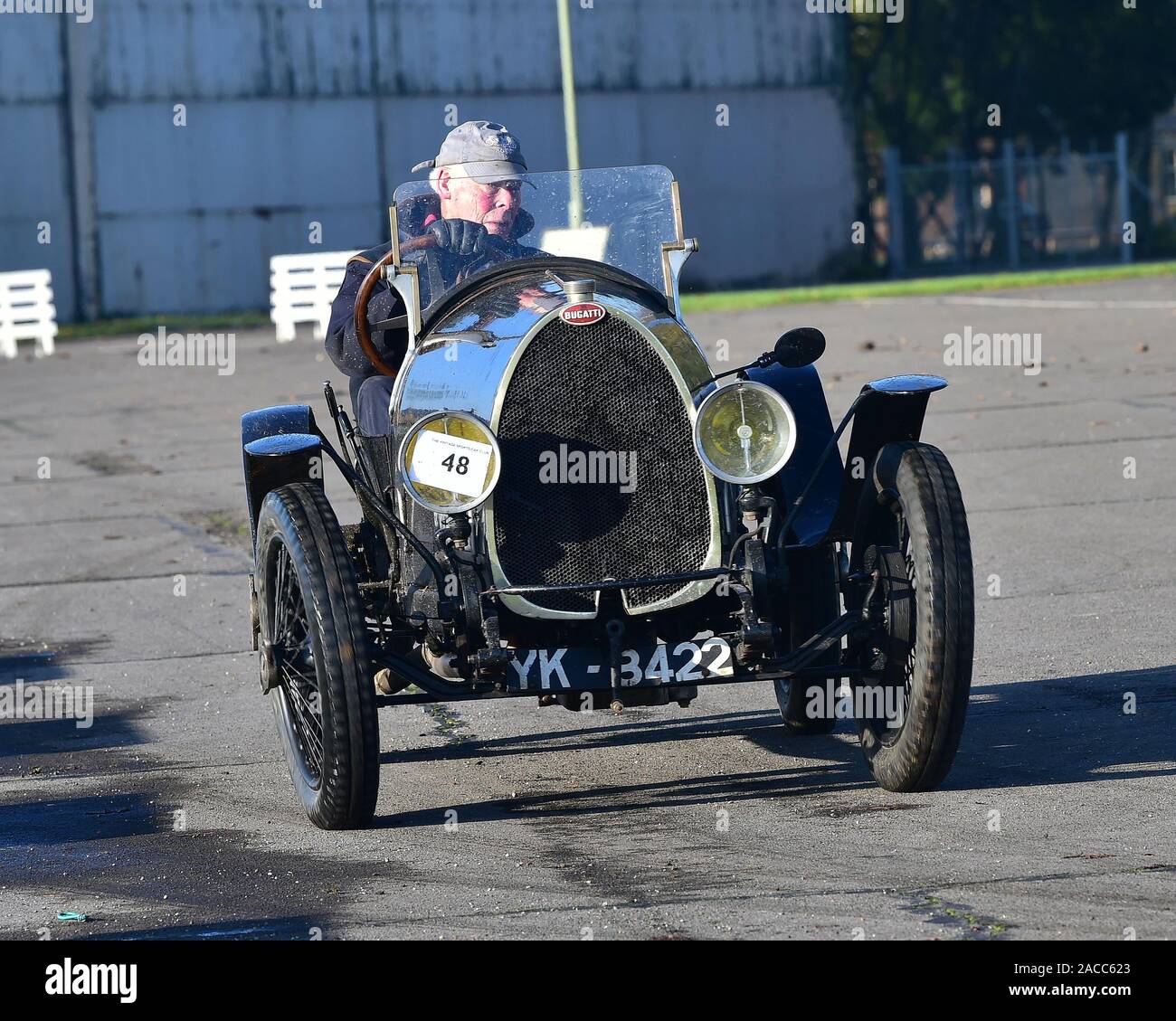 David Marsh, Bugatti T13, VSCC, inverno di prove di guida, Bicester patrimonio, Bicester, Oxfordshire, Inghilterra, sabato 30 novembre 2019,automobili, concorso Foto Stock