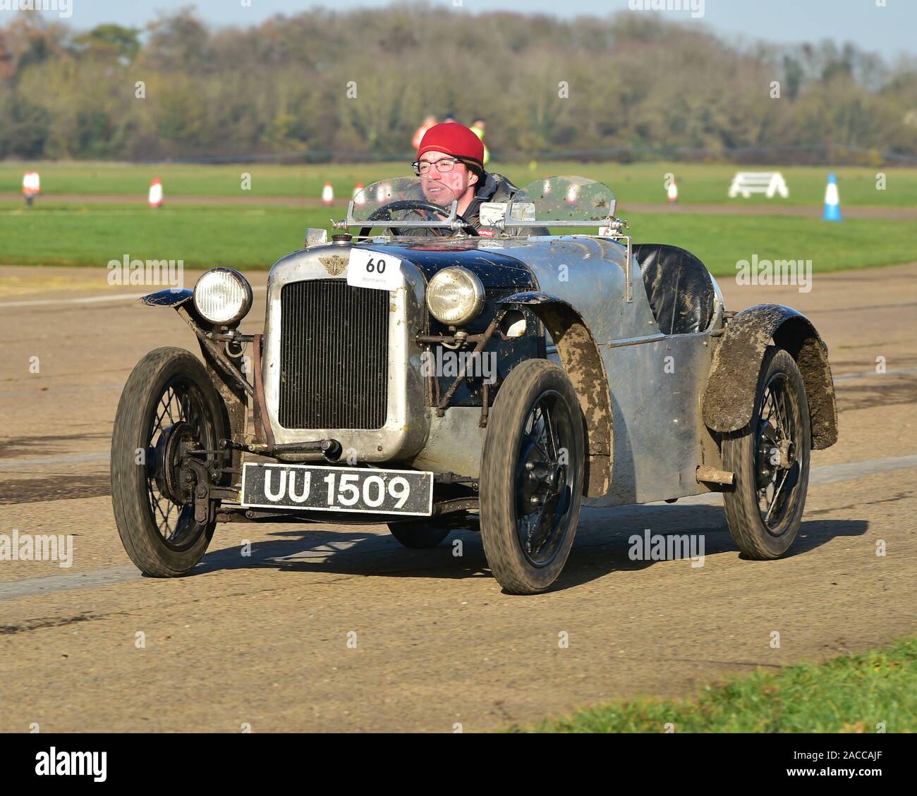 Robert Moore, Austin 7, VSCC, inverno di prove di guida, Bicester patrimonio, Bicester, Oxfordshire, Inghilterra, sabato 30 novembre 2019,automobili, concorrenza, Foto Stock