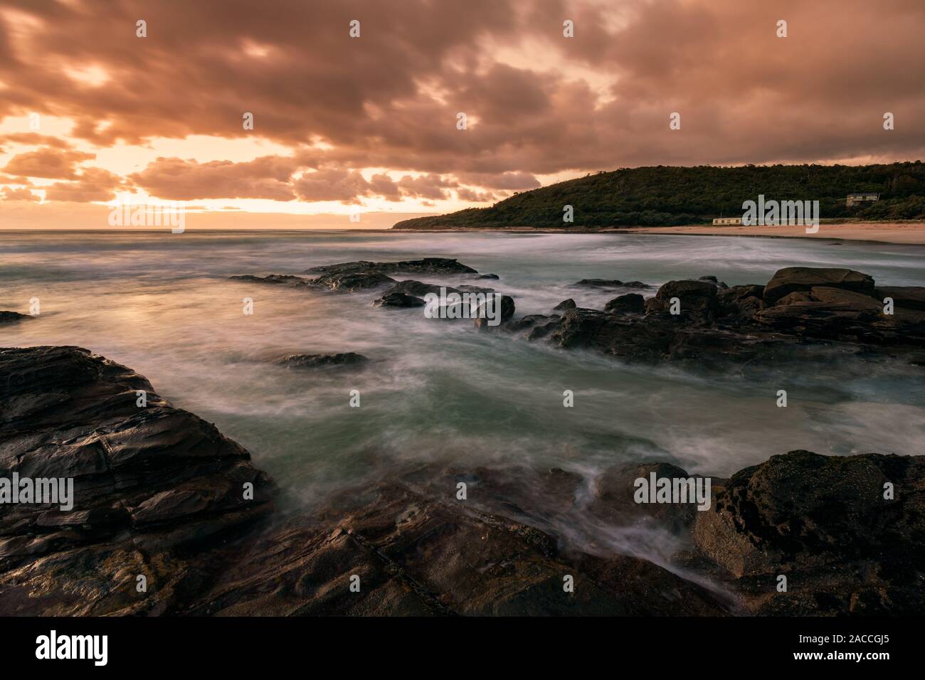 Sunrise a Kennet River. Foto Stock