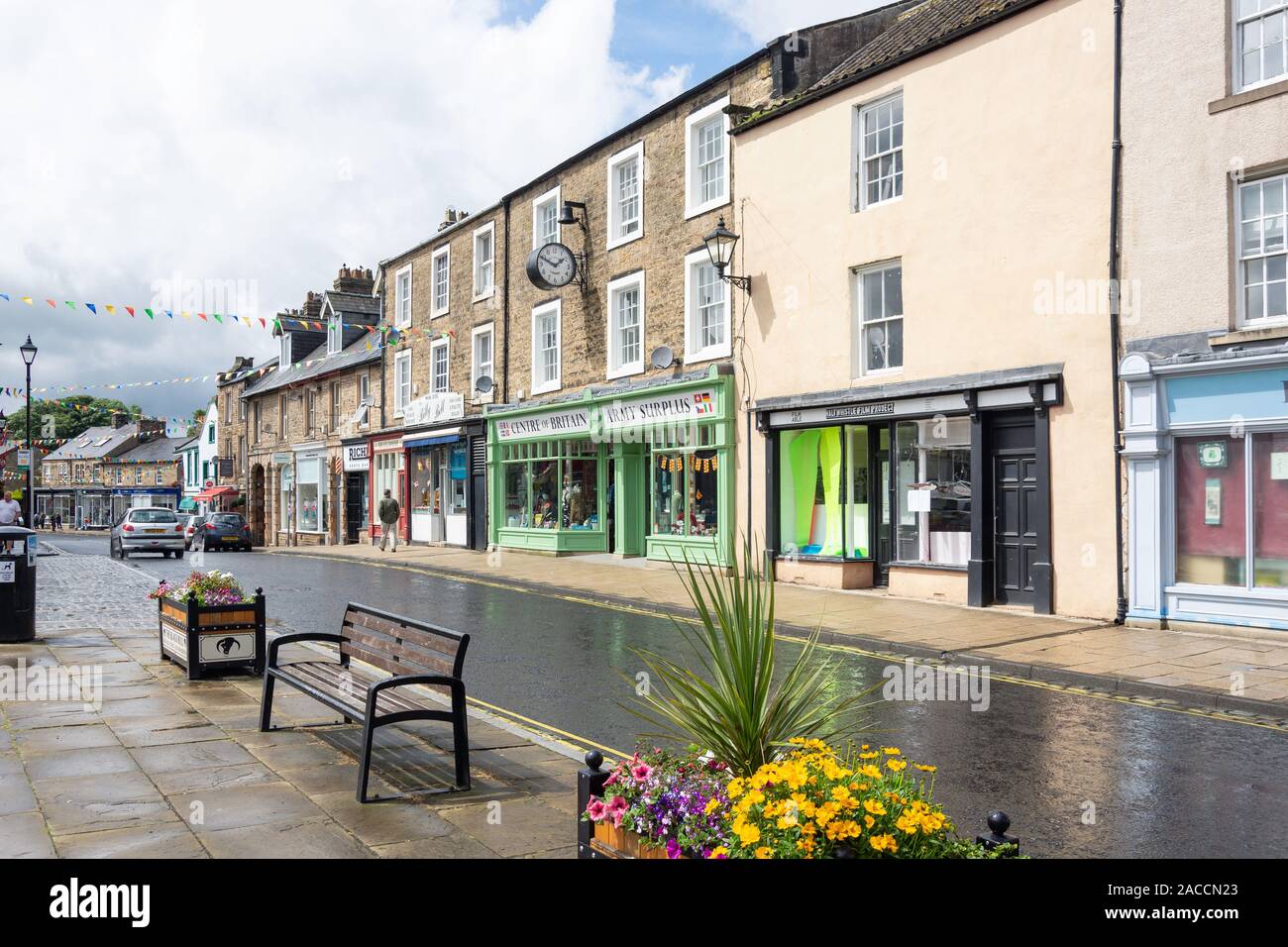 Main Street, Haltwhistle, Northumberland, England, Regno Unito Foto Stock