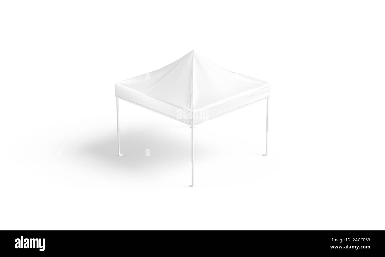 Bianco bianco pop up tenda baldacchino mockup, isolato Foto Stock