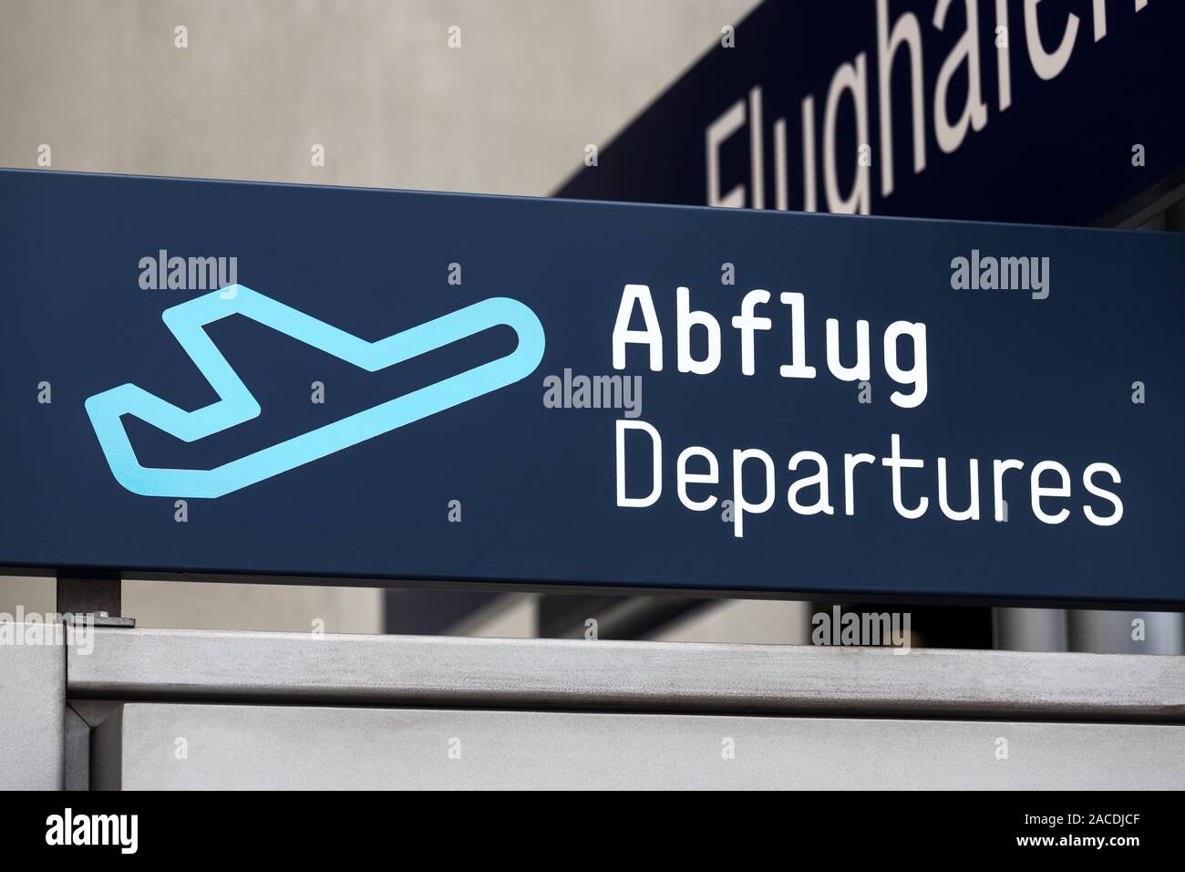 Diagramma di partenza in un aeroporto tedesco Foto Stock