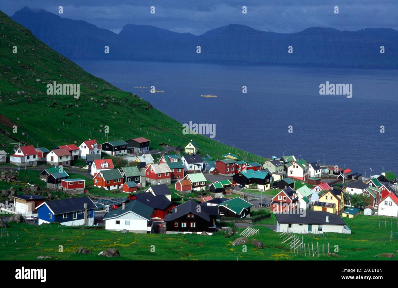 Europa, Dänemark, Geographie, Reise, Faröer isole, Insel Streymoy, Ort Funningur. Foto Stock