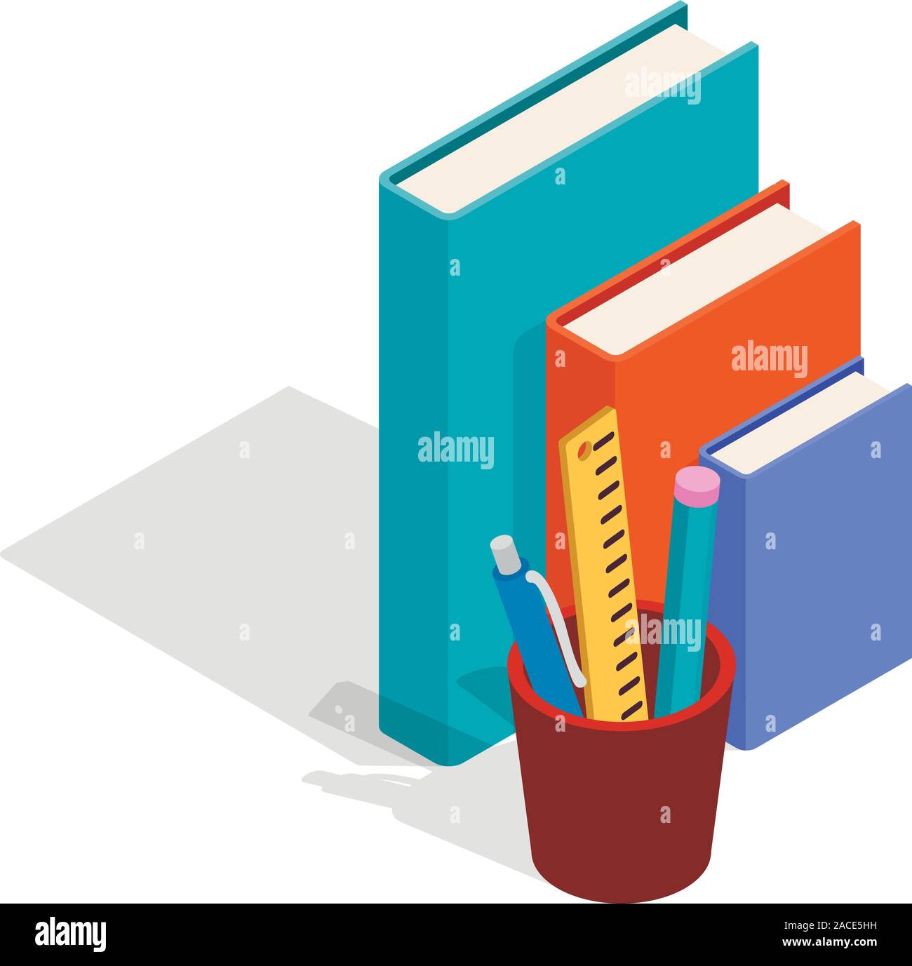 Icona di cancelleria, stile isometrico Illustrazione Vettoriale