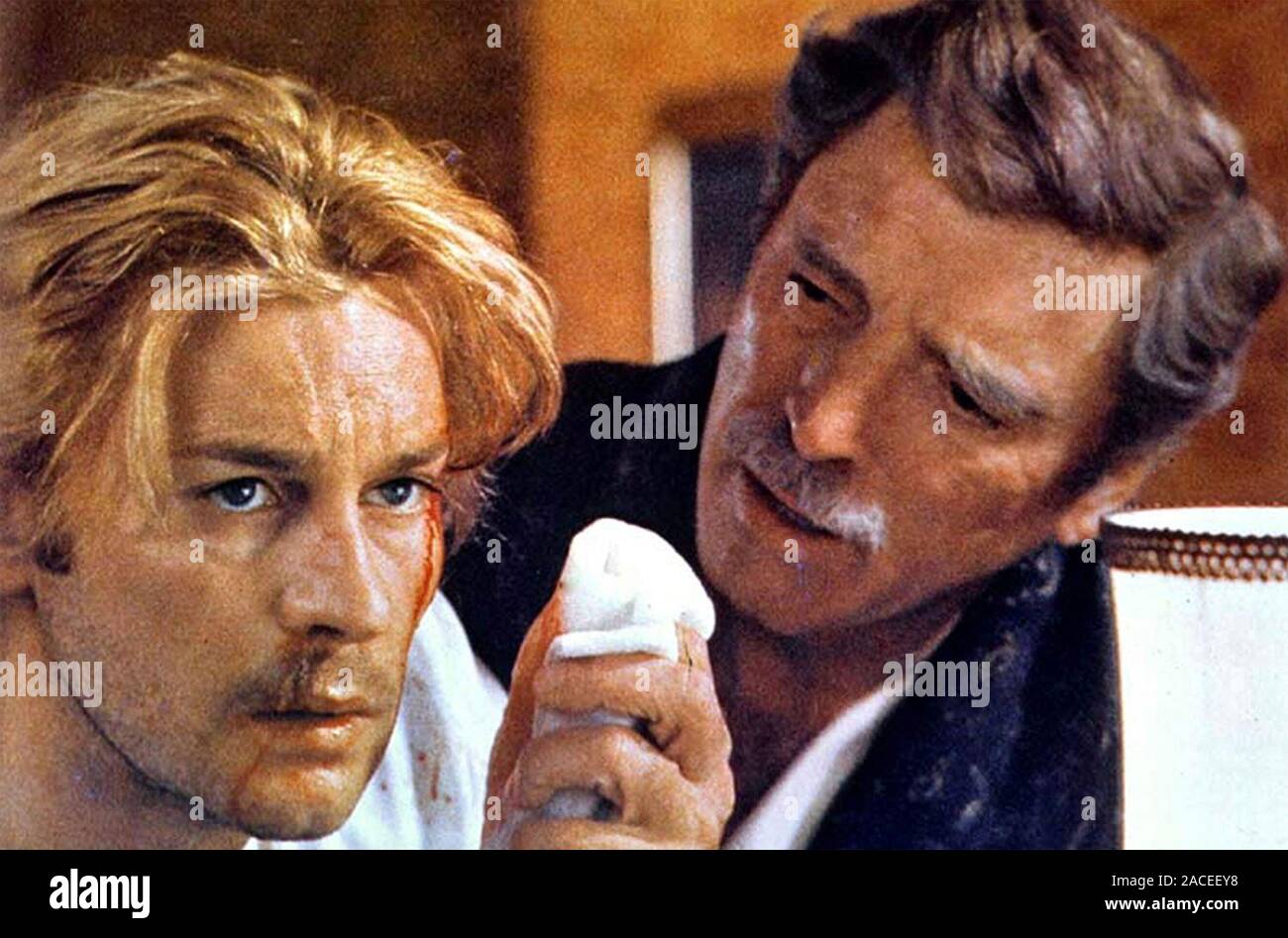 Pezzo di conversazione 1974 Rusconi Film di produzione con Burt Lancaster a destra e Helmut Berger Foto Stock