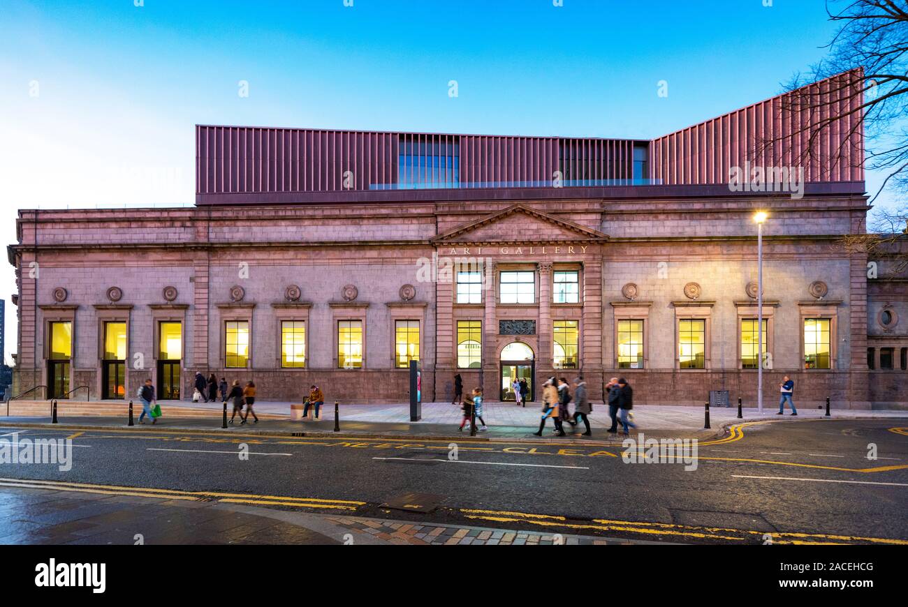 Nuovo riaperto Aberdeen Art Gallery dopo la ristrutturazione per aggiungere un nuovo piano di Aberdeen, Scozia, Regno Unito Foto Stock