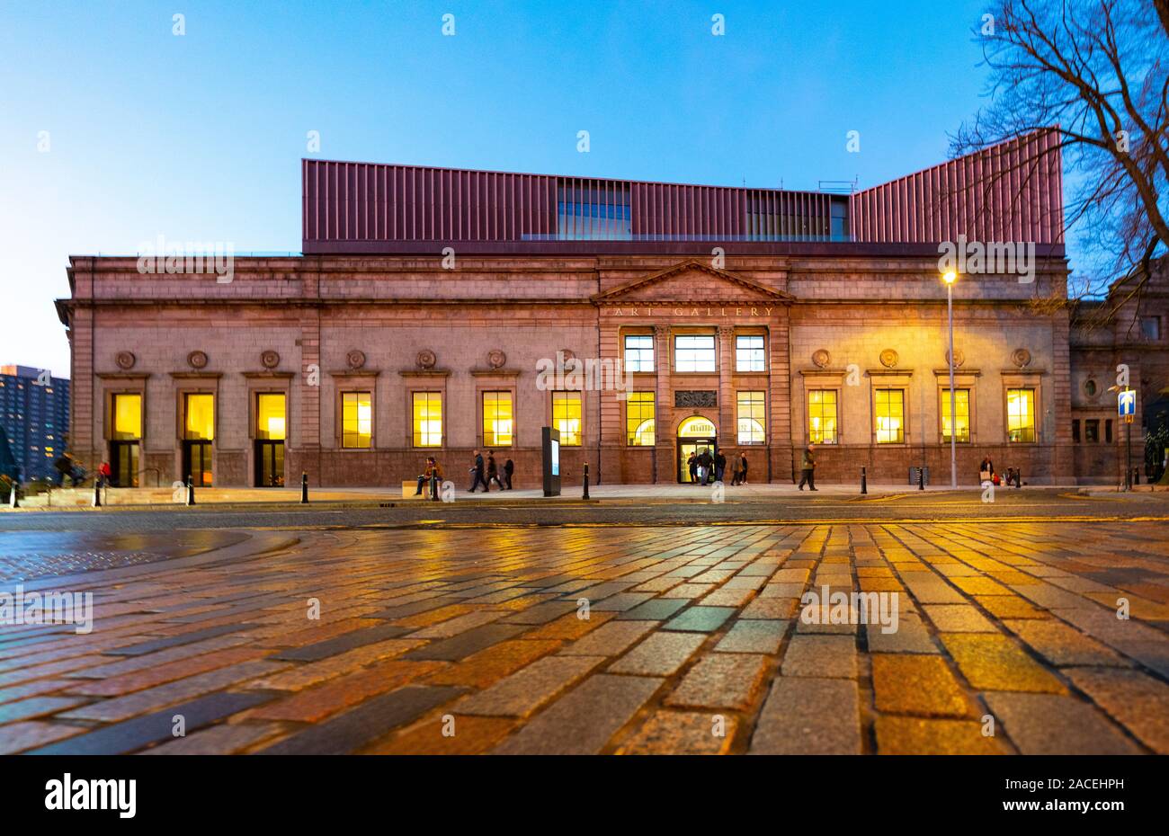 Nuovo riaperto Aberdeen Art Gallery dopo la ristrutturazione per aggiungere un nuovo piano di Aberdeen, Scozia, Regno Unito Foto Stock