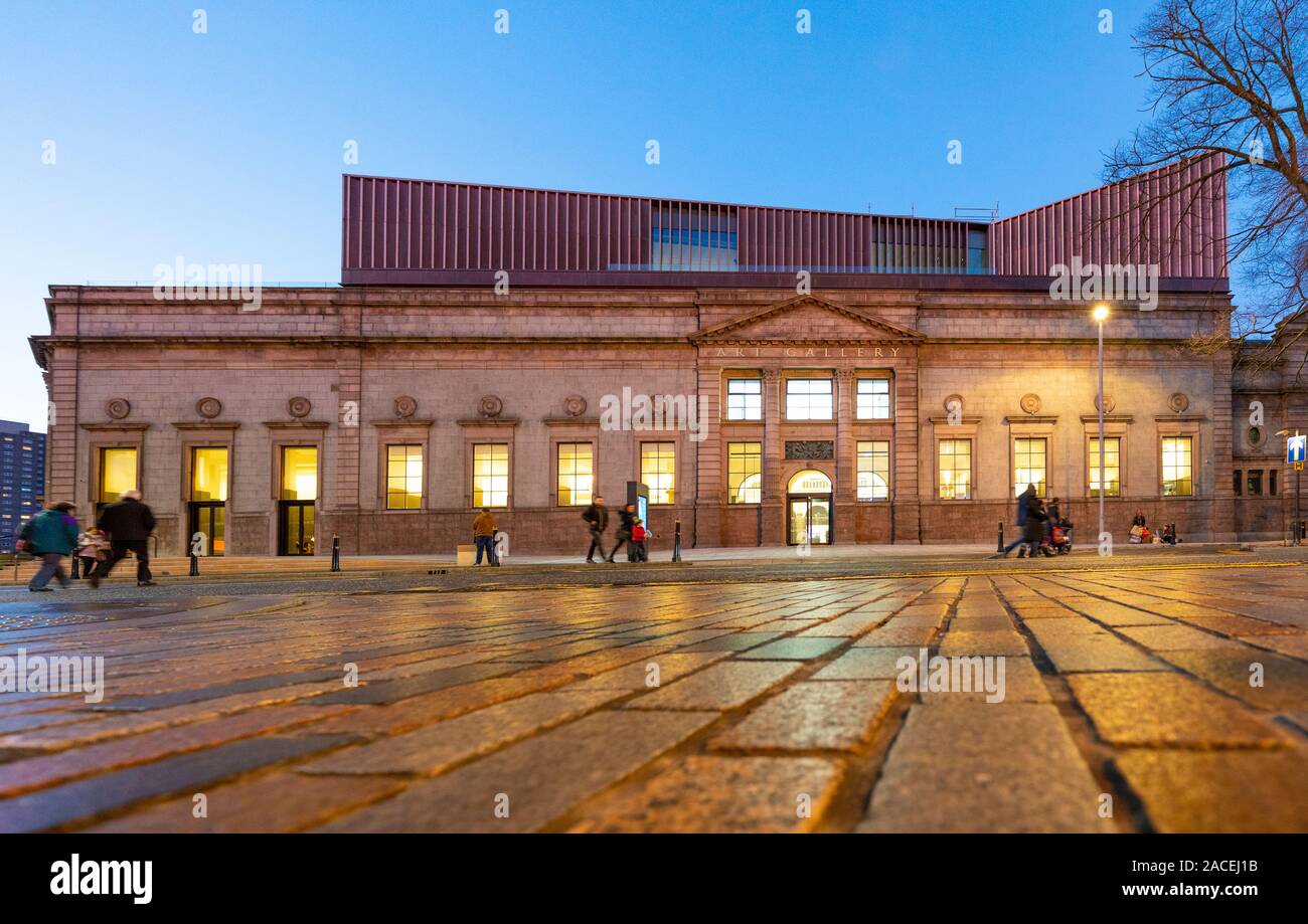 Nuovo riaperto Aberdeen Art Gallery dopo la ristrutturazione per aggiungere un nuovo piano di Aberdeen, Scozia, Regno Unito Foto Stock