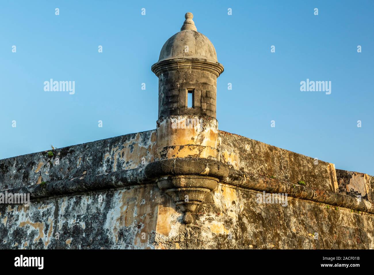 Sentry casa ("garita'), San Felipe del Morro Castle (El Morro) (1540S-1786), il Sito Storico Nazionale di San Juan, la vecchia San Juan, Puerto Rico Foto Stock