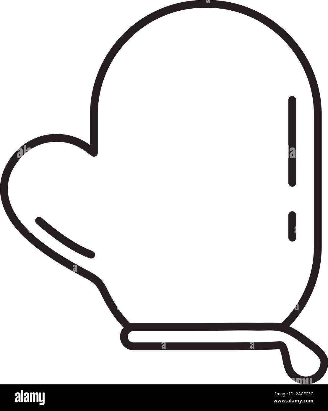 Guanto da forno accessorio icona isolato Illustrazione Vettoriale