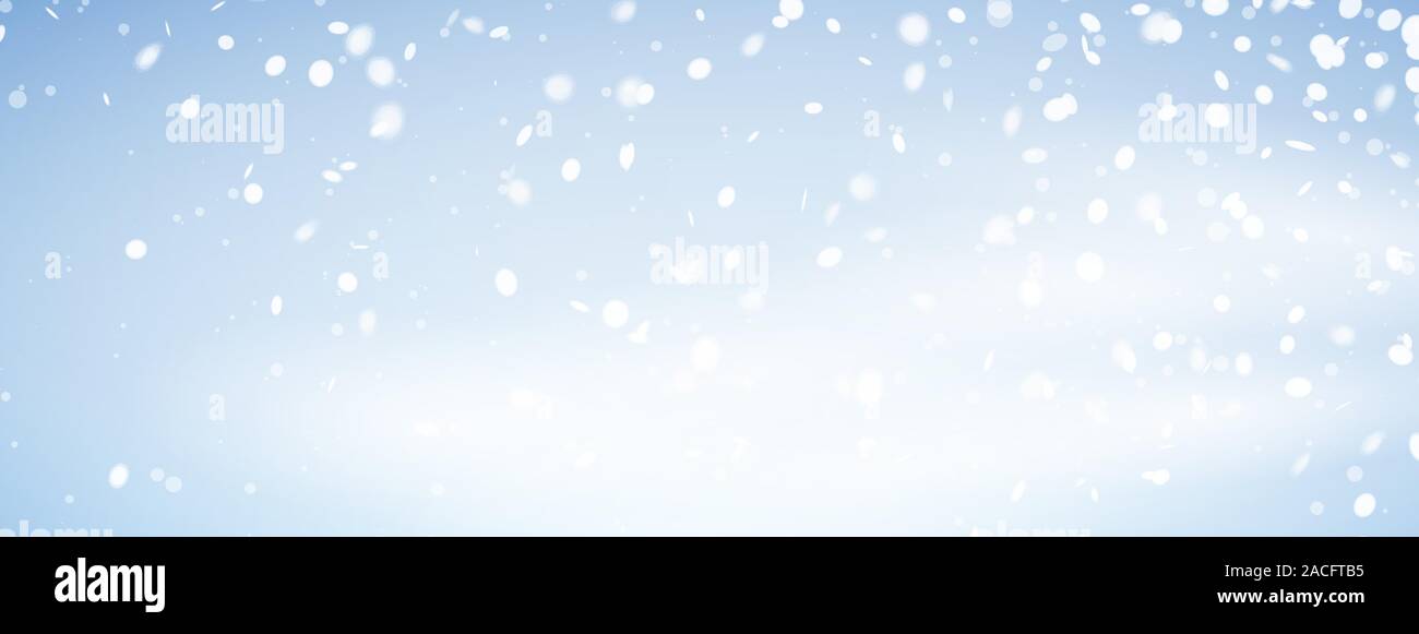 Blu brillante sfondo inverno nevicata Illustrazione Vettoriale