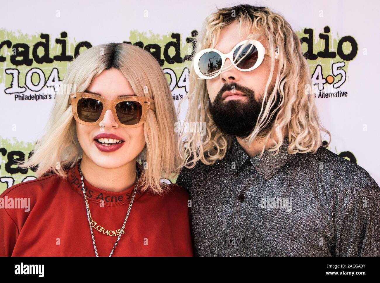 PHILADELPHIA, PA, Stati Uniti d'America - 23 giugno 2019: Flora contanti presso la radio 104.5's Estate Block Party a Xfinity Live! Foto Stock