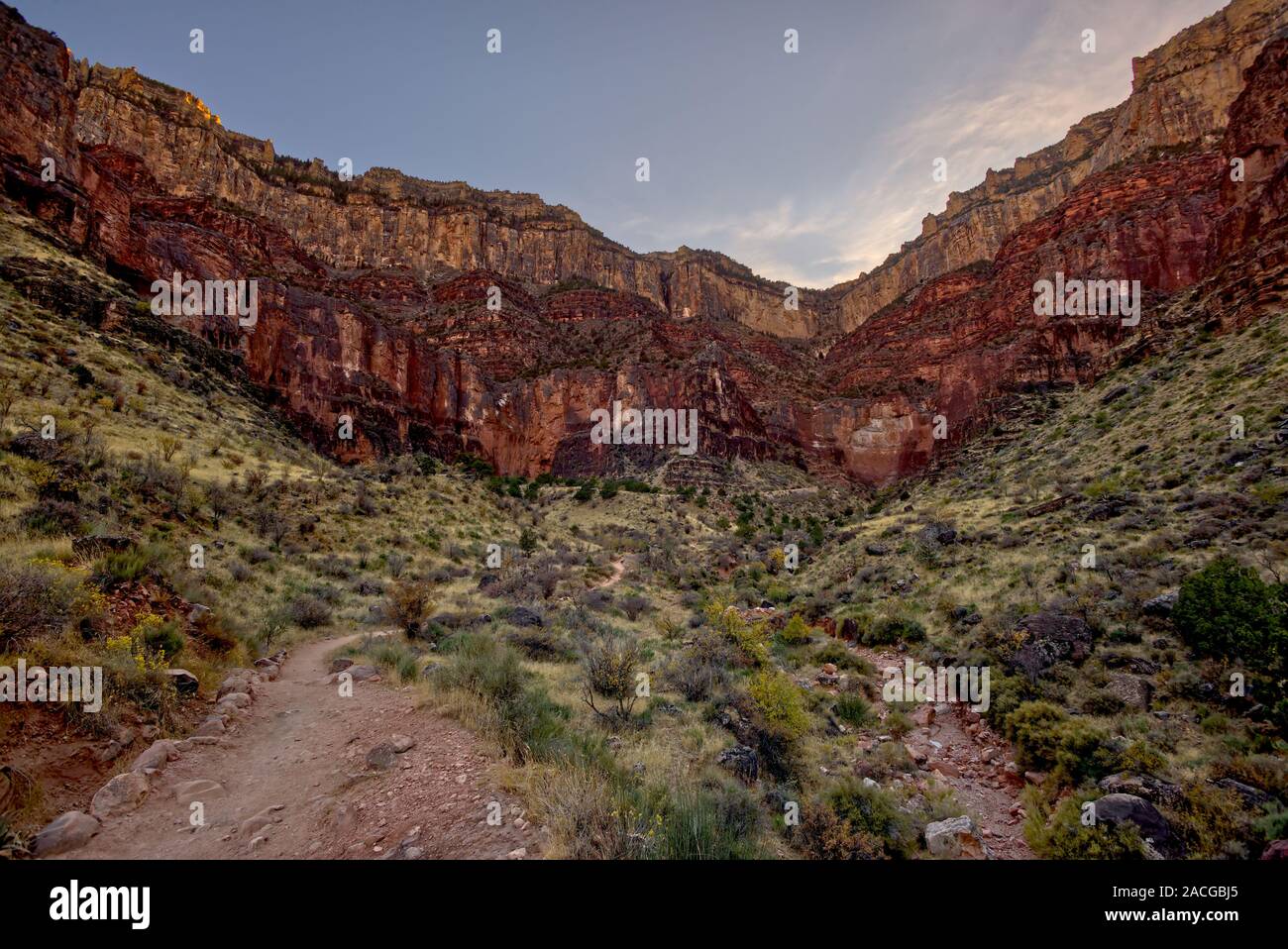Il Bright Angel Canyon South Rim, del Grand Canyon, Arizona, Stati Uniti d'America Foto Stock
