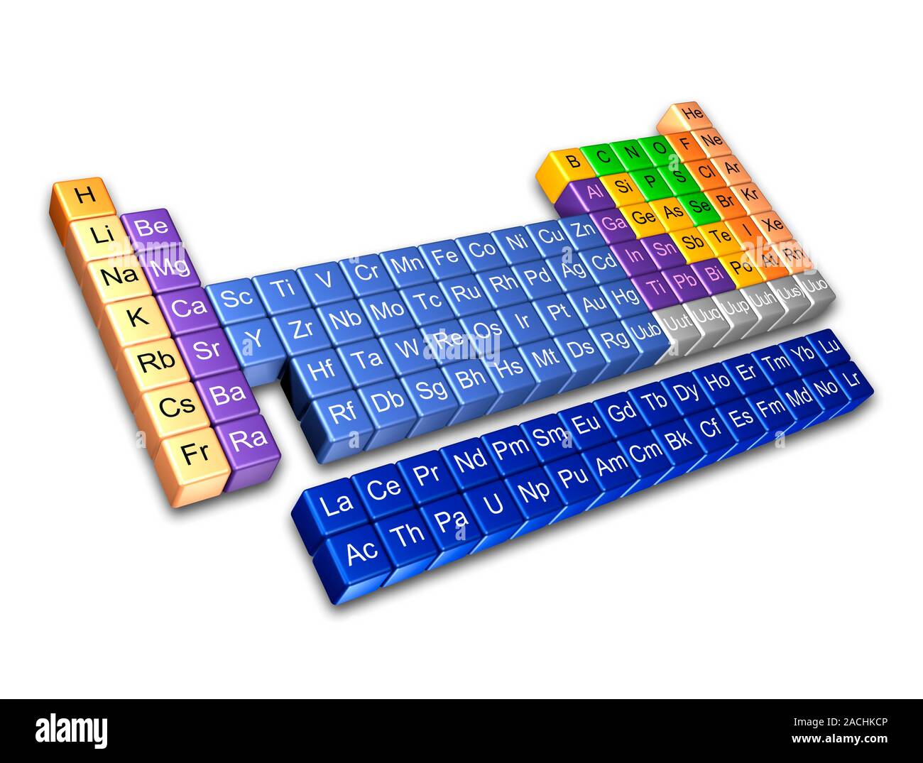 Tavola Periodica, computer grafica. Questa tabella mostra gli elementi ...