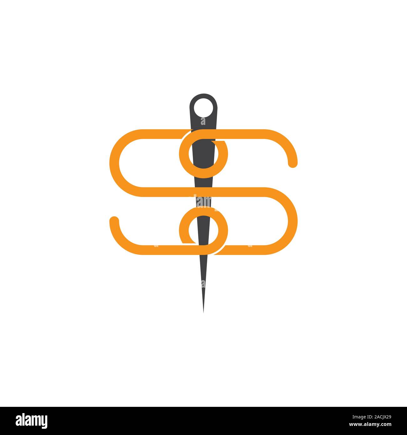 Lettera s ago thread logo symbol vector Illustrazione Vettoriale