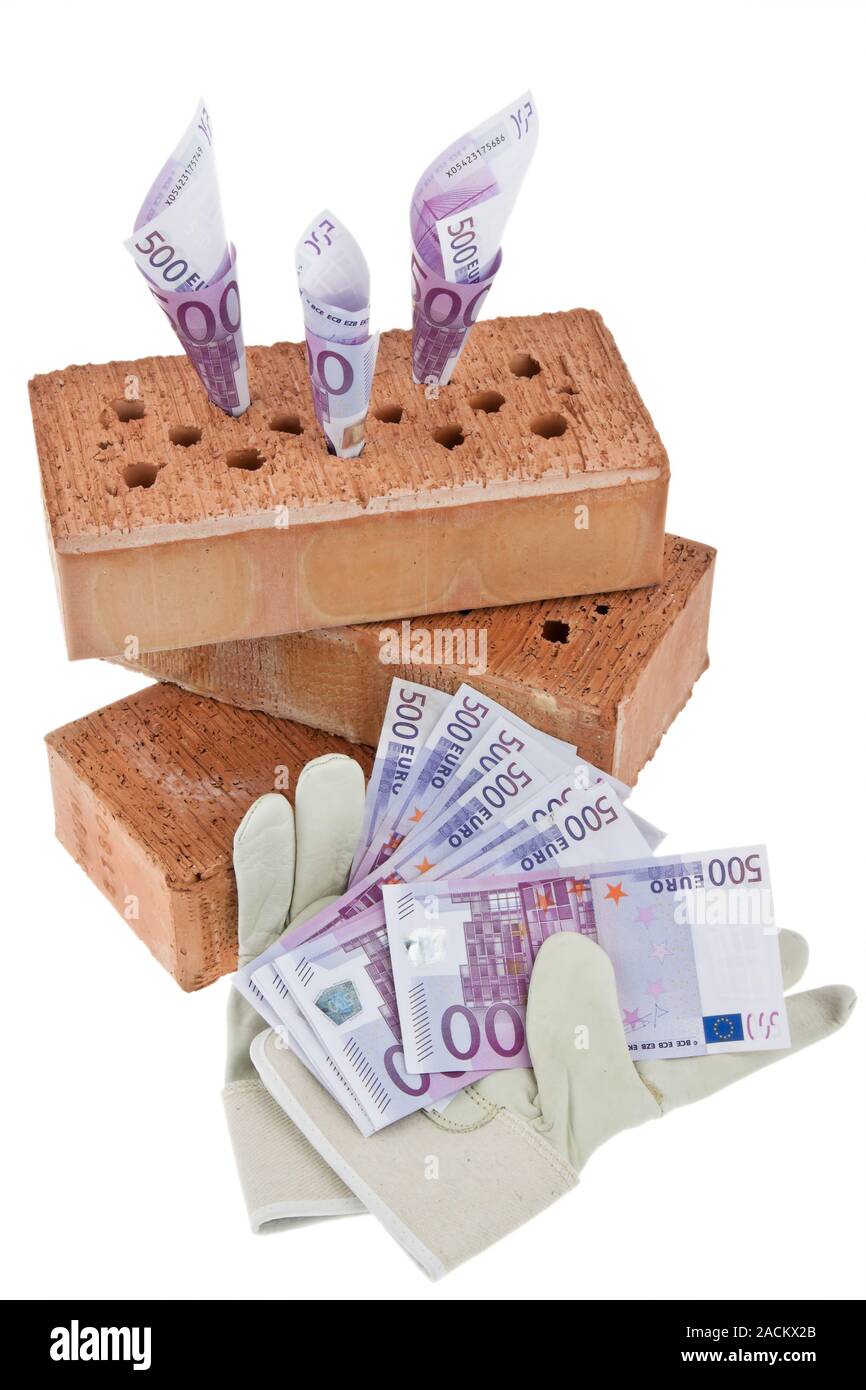 Costruzione casa, il finanziamento, la costruzione della società di risparmio. Foto Stock