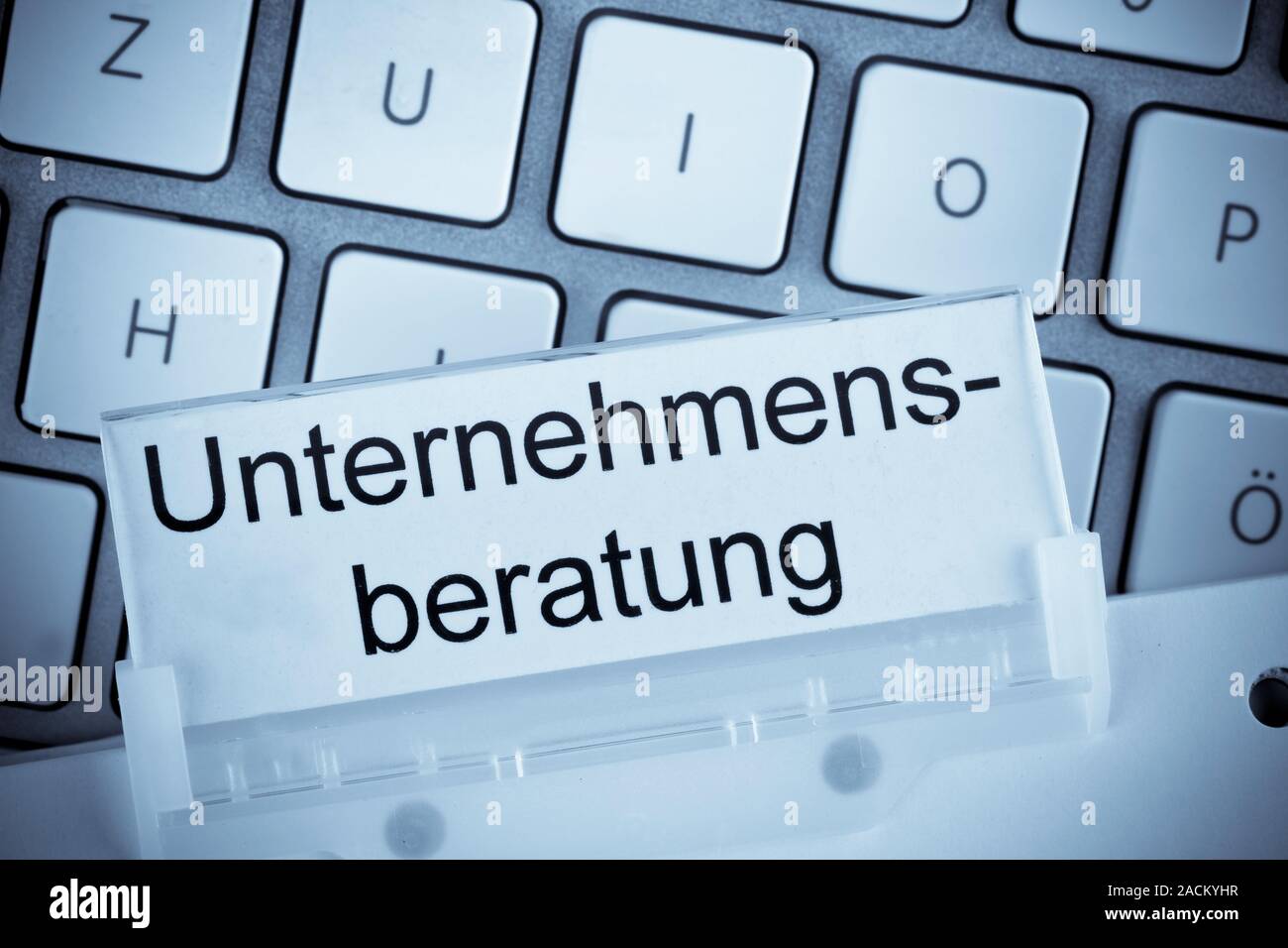 File di appendere la consulenza di gestione Foto Stock