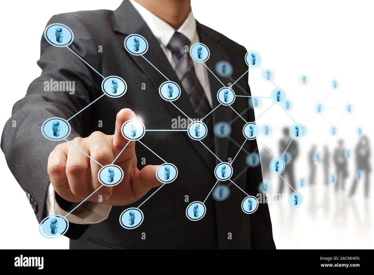 Sociale struttura di rete Foto Stock