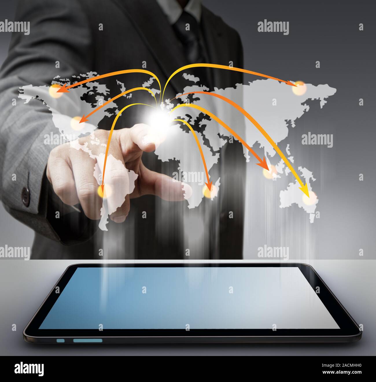 Virtual social network schema della struttura Foto Stock