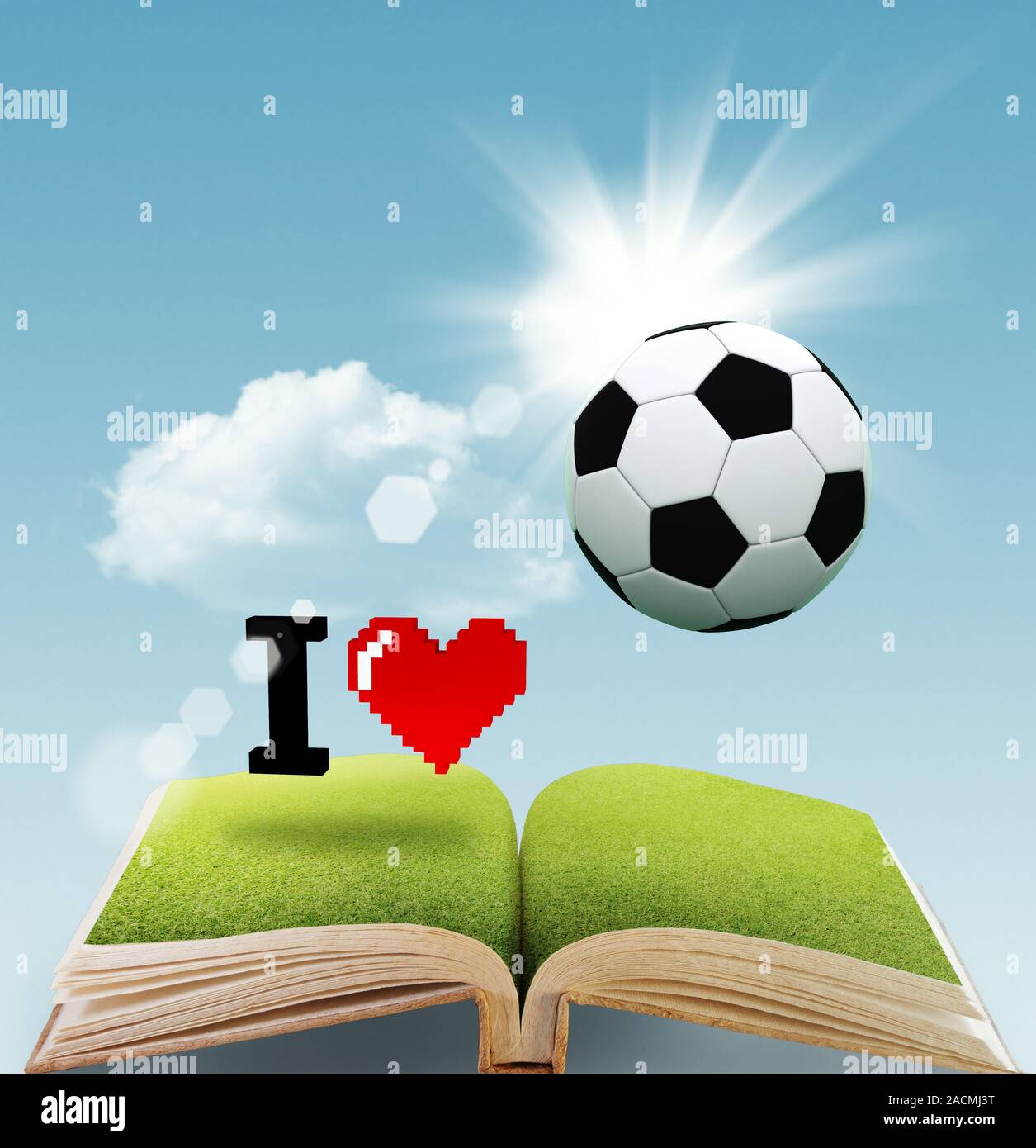 Io amo il calcio come concetto Foto stock - Alamy