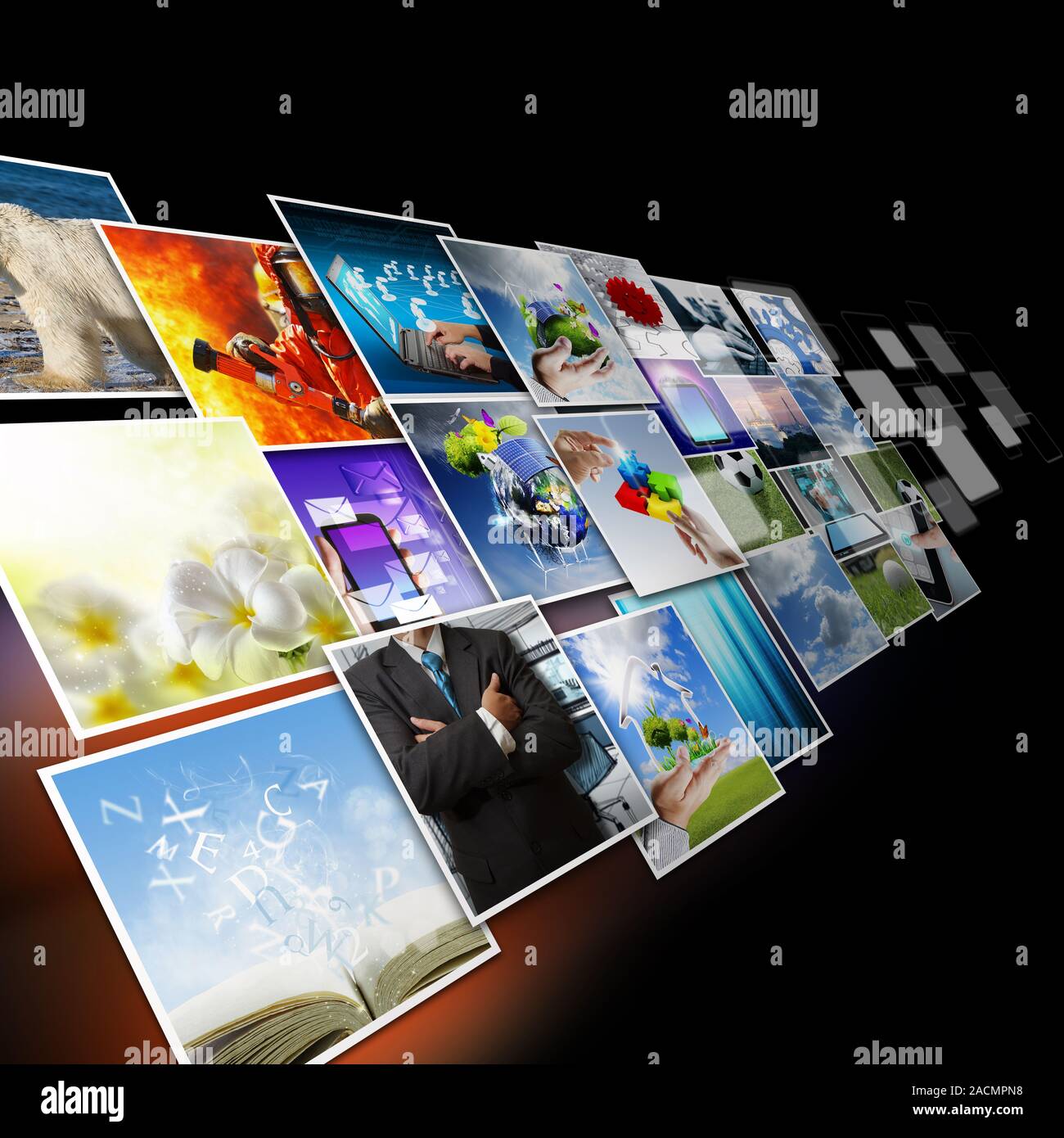 La comunicazione visiva e lo streaming di immagini concept Foto Stock