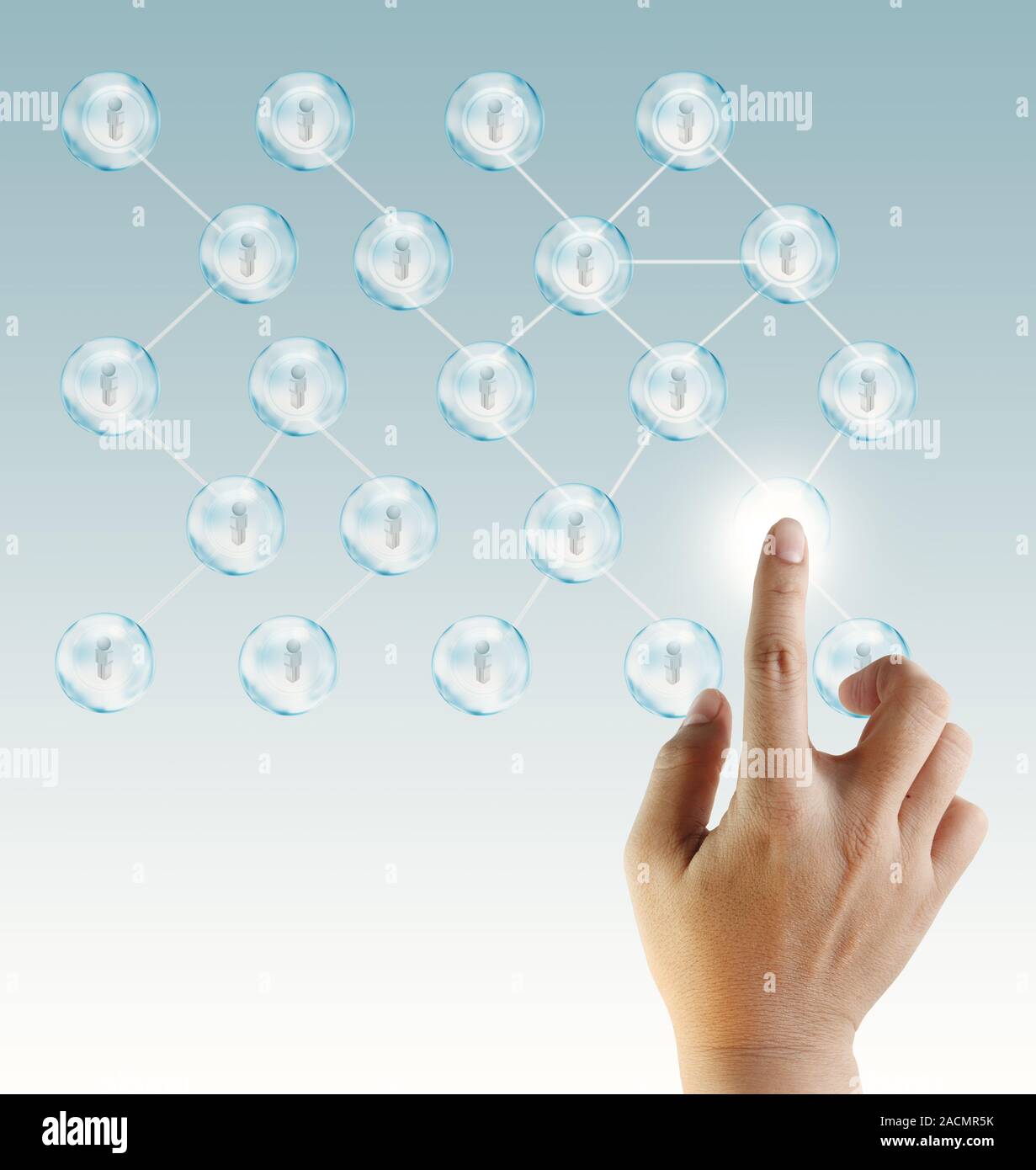 Sociale struttura di rete Foto Stock