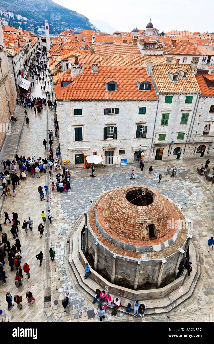 Croazia, Dubrovnik, Stradun, Onofrio Fontana Foto Stock