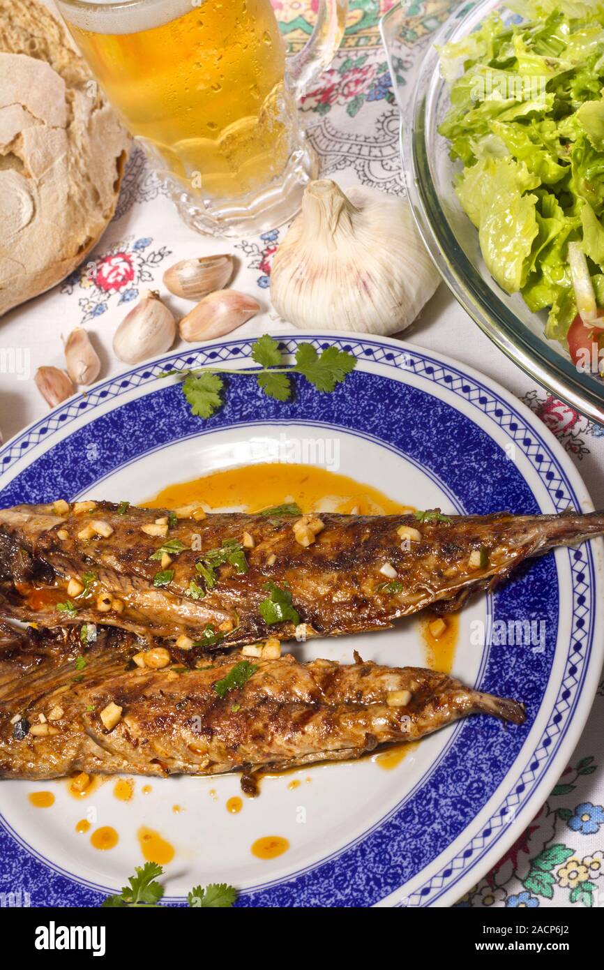 Wahoo grigliate di farina di pesce Foto Stock