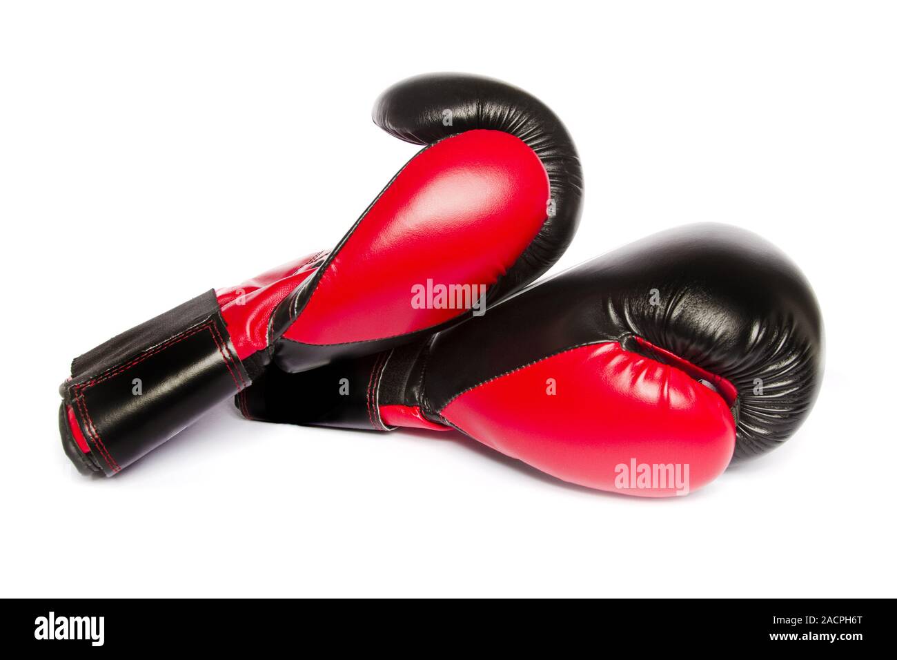 Red guantoni da pugilato Foto Stock