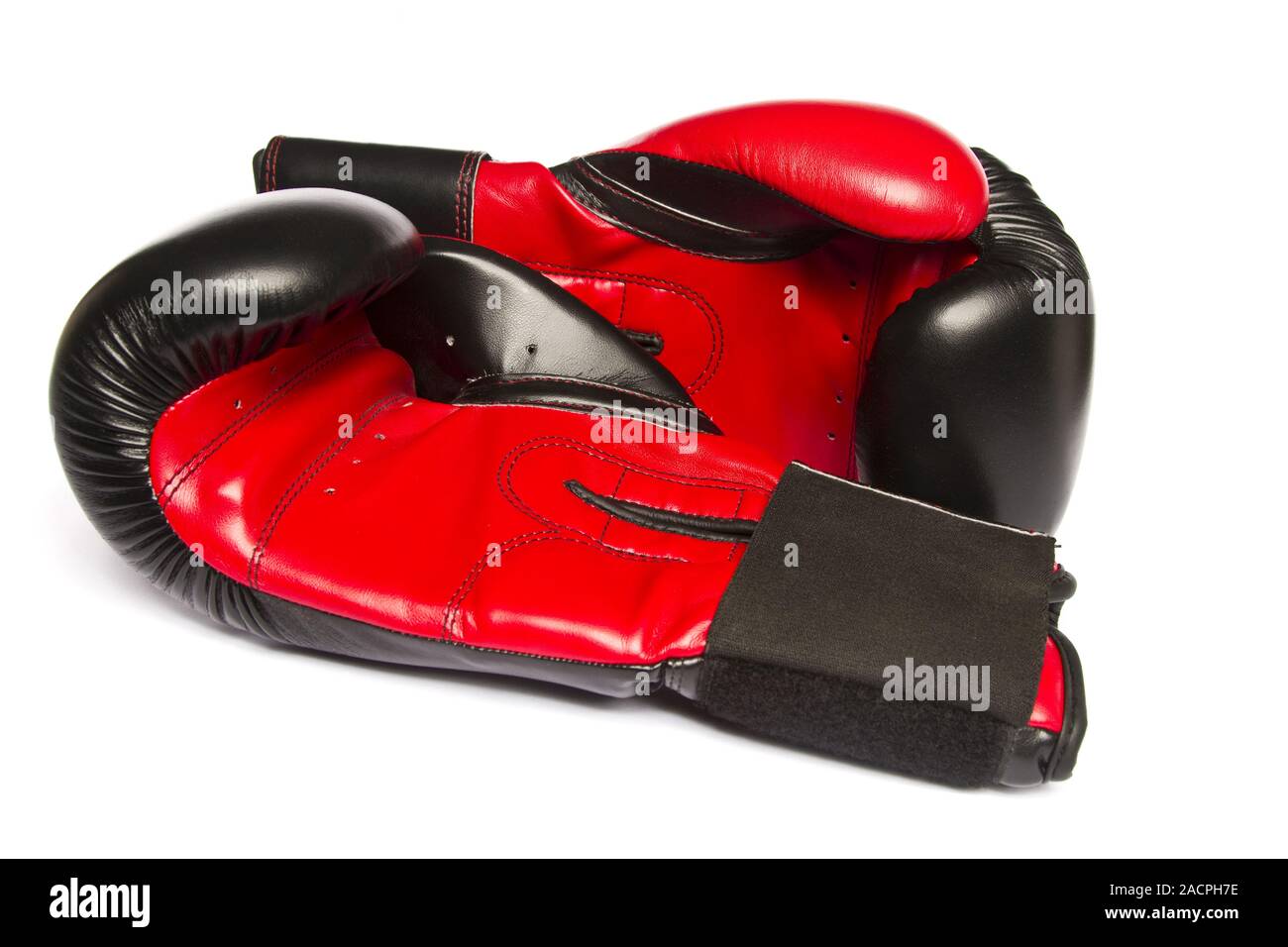 Red guantoni da pugilato Foto Stock