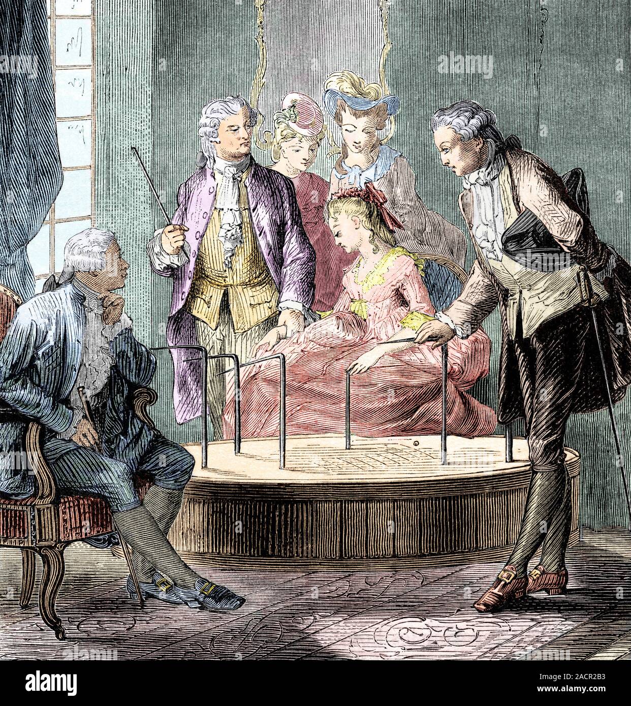 Franz Anton Mesmer (1734-1815), il medico Viennese e ipnotizzatore che  sosteneva di essere in grado di curare il malato utilizzando magnetismo  animale", più tardi conosciuto come Foto stock - Alamy