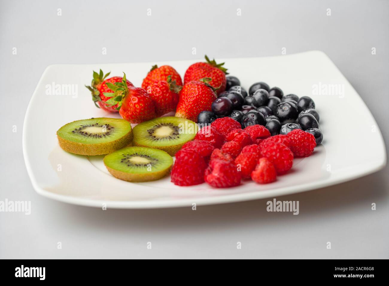 piatto di frutta Foto Stock