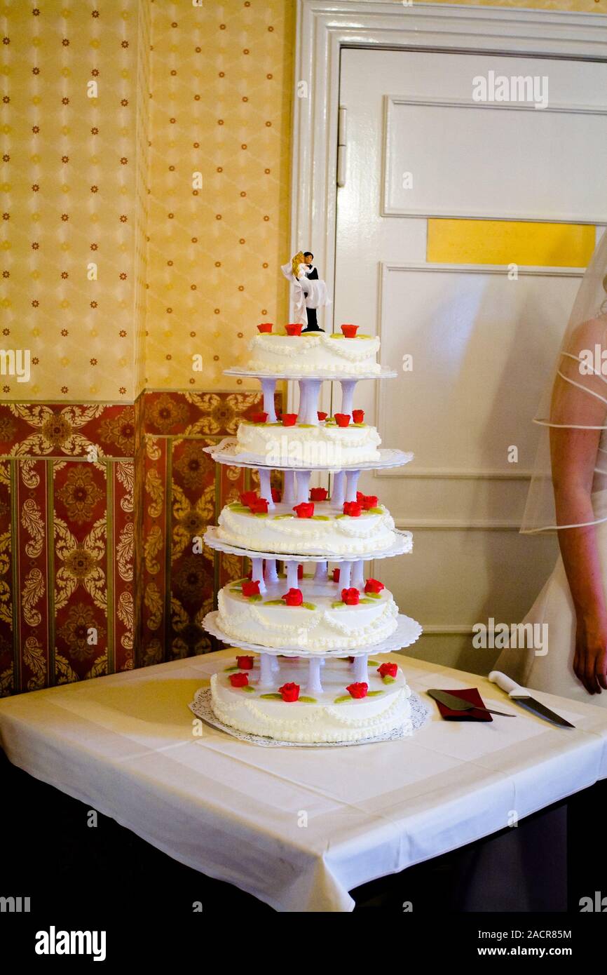 torta di cerimonia nuziale Foto Stock