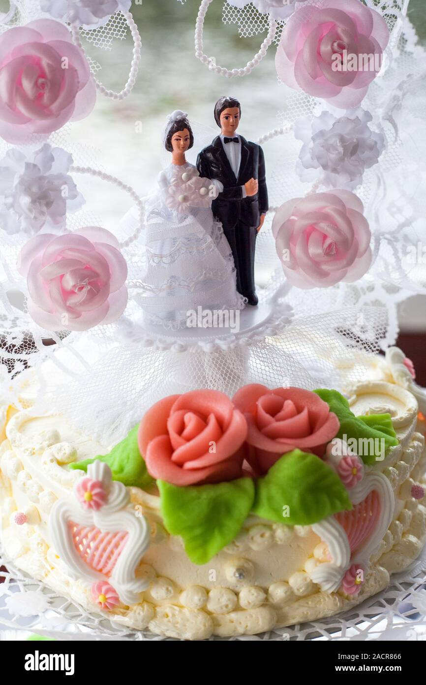torta di cerimonia nuziale Foto Stock
