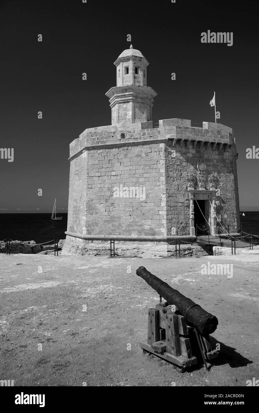 Il Castello di San Nicola, situato all'Ammiraglio Farragut Parco Ciutadella City, isola di Minorca, Isole Baleari, Spagna, Europa Foto Stock