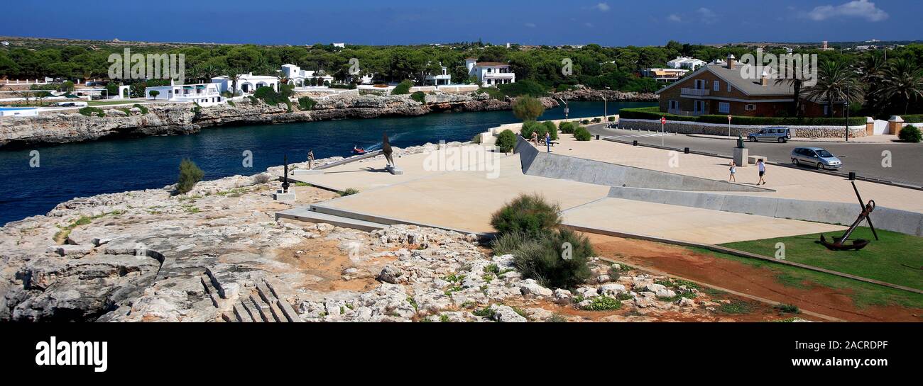 Vista su Admiral Farragut Parco Ciutadella City, isola di Minorca, Isole Baleari, Spagna, Europa Foto Stock