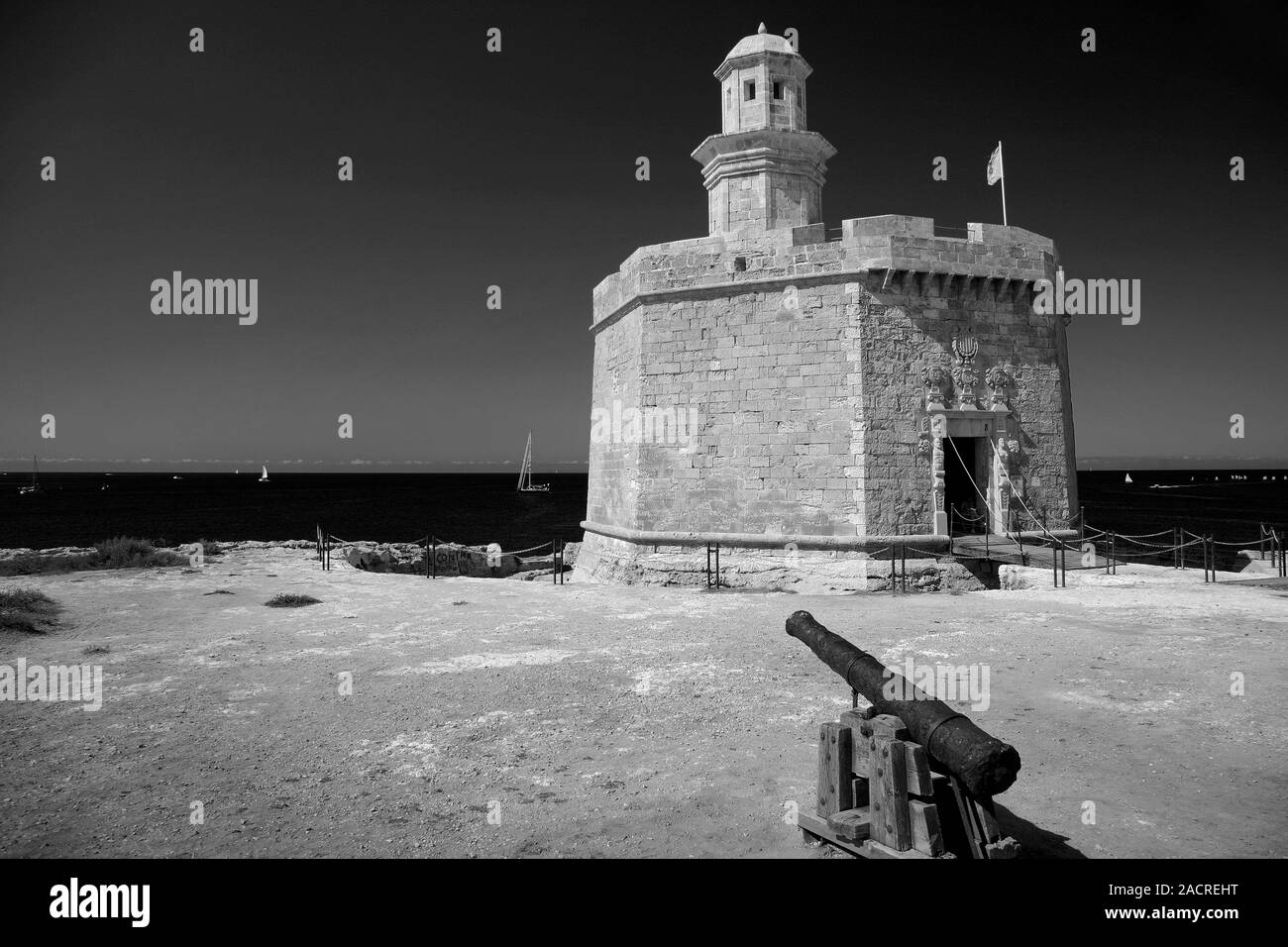Il Castello di San Nicola, situato all'Ammiraglio Farragut Parco Ciutadella City, isola di Minorca, Isole Baleari, Spagna, Europa Foto Stock