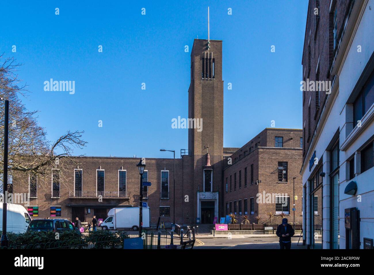 Hornsey Town Hall, 1933 da Reginald Uren, Hornsey, Londra, Inghilterra Foto Stock
