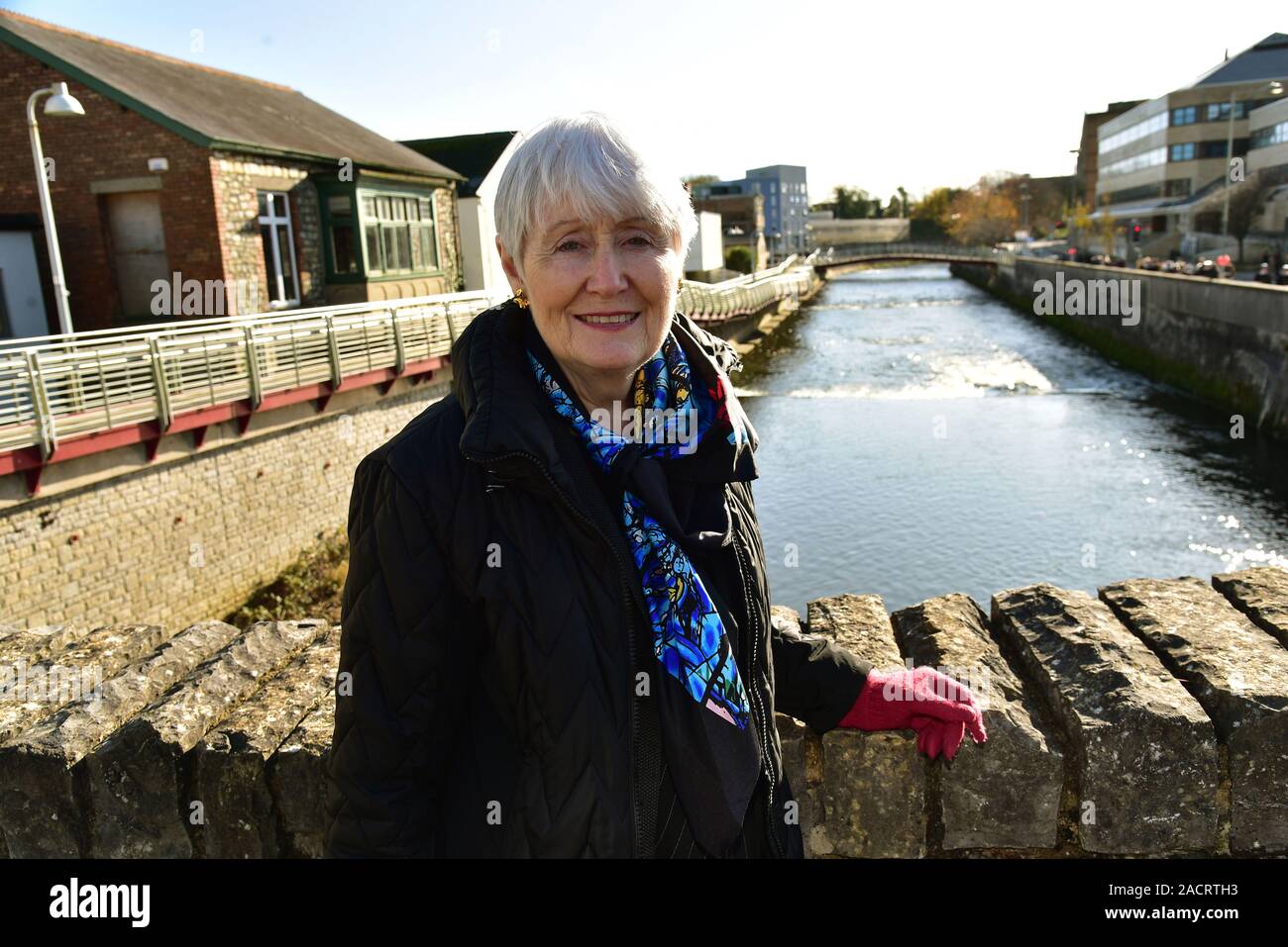 Regno Unito Generale Elezione giovedì 12 dicembre 2019. Madeleine Luna candidato del lavoro di Bridgend, nel Galles del Sud. La foto è stata scattata, novembre 2019. Foto Stock