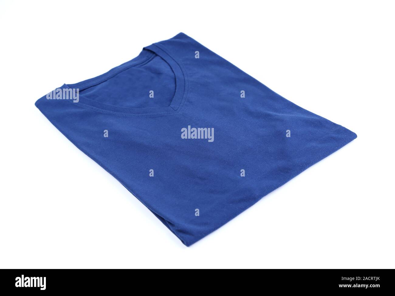 Uomini blu T-shirt con percorso di clipping. Foto Stock